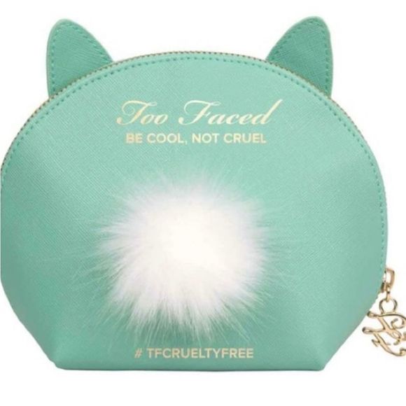 Too Faced Teal Cool Not Cruel Bunny Makeup Bag - Picture 3 of 8